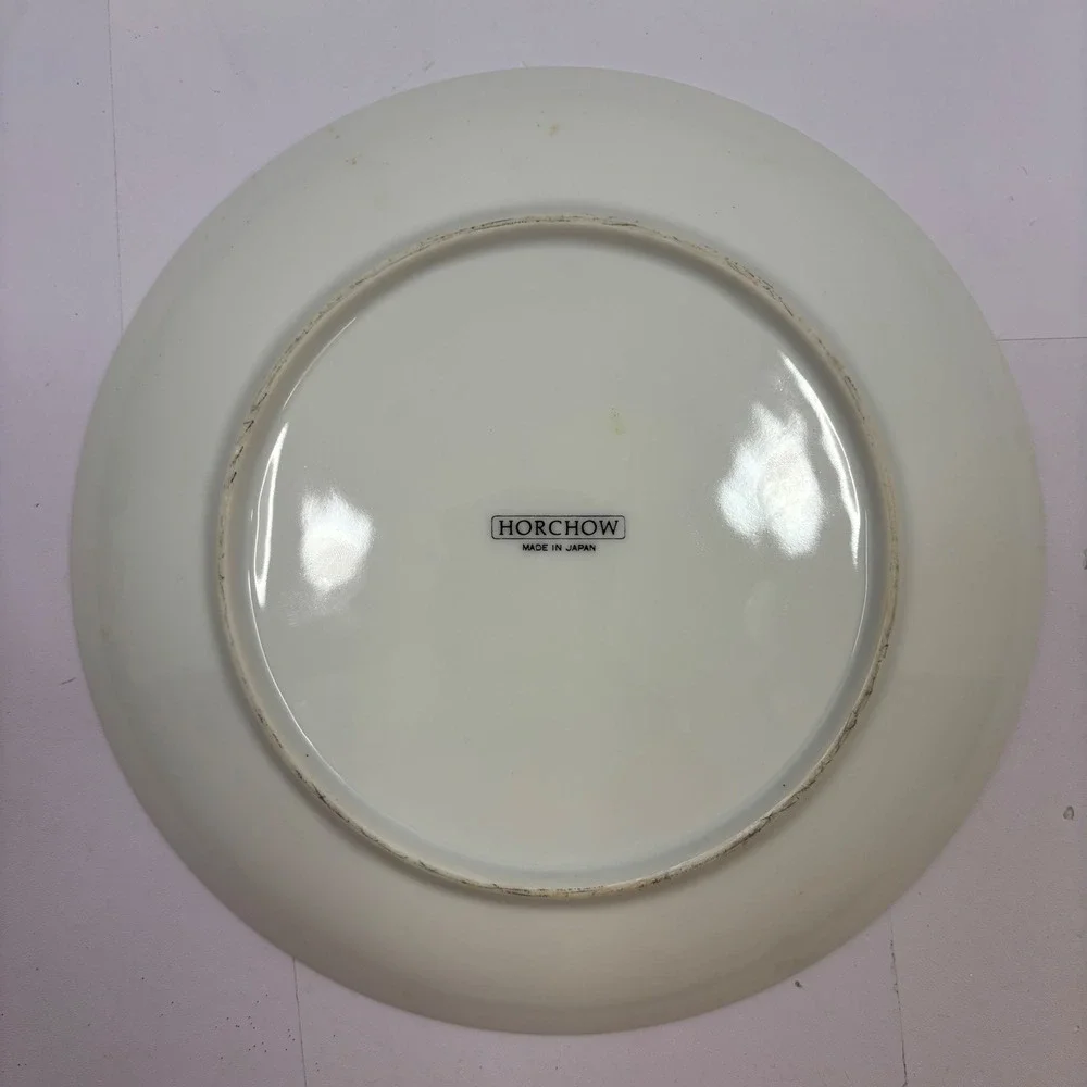 Vtg Horchow Japan Botanical Salad Plates Set of 4 Ginger & Sesame Plants 7.75